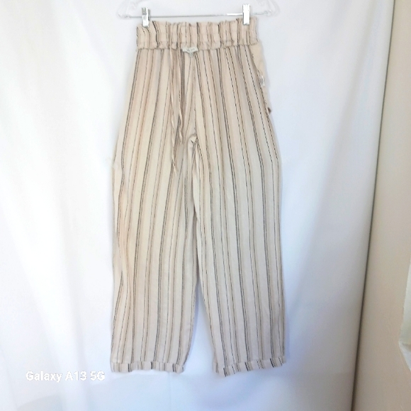 Love Tree Women's  Striped Linen Blend Pants Sz M - Picture 9 of 10